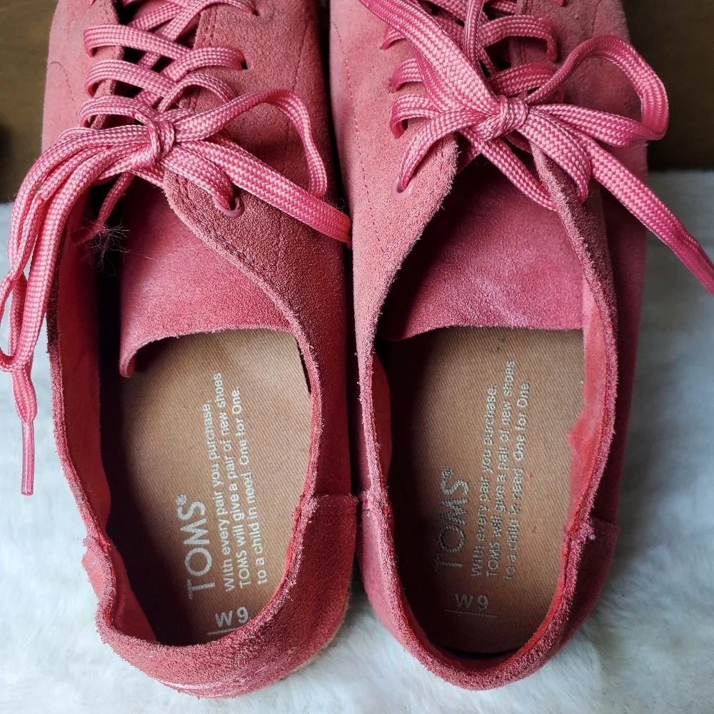 TOMS Lena Suede Espadrilles Women's Size 9